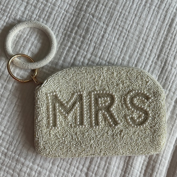 Handbags - Beaded MRS Wristlet Keychain Bridal